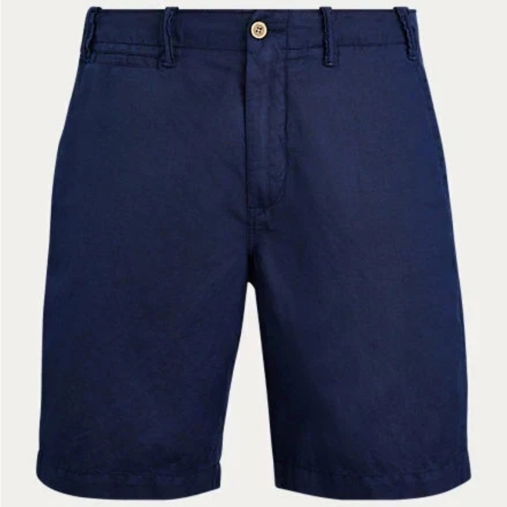 Ralph Lauren Classic Navy Flat Front Shorts